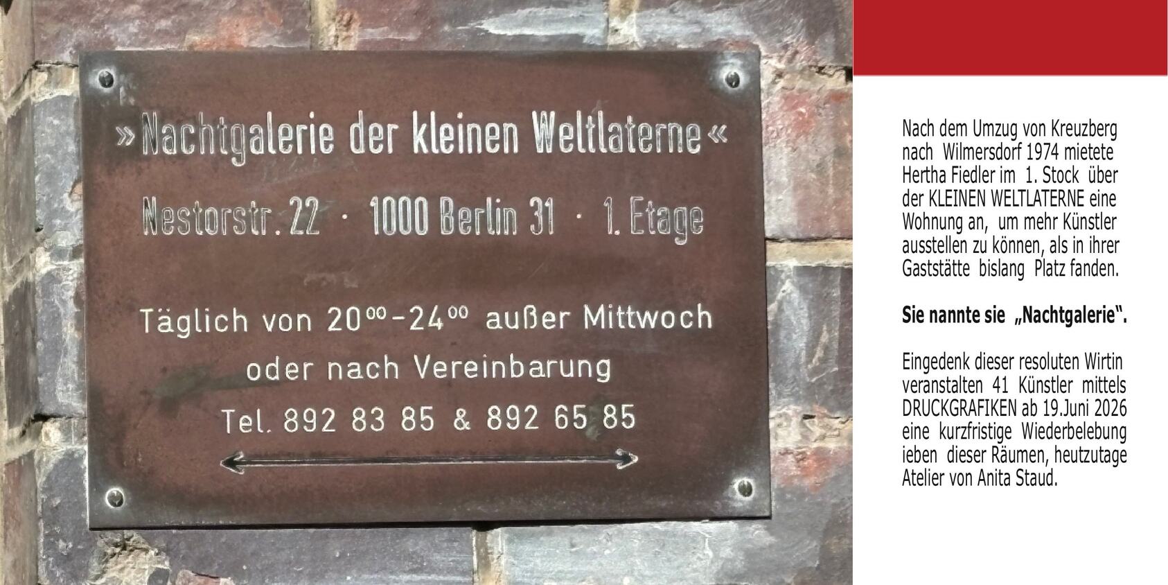 Drucke Nacht Galerie Berlin 2026